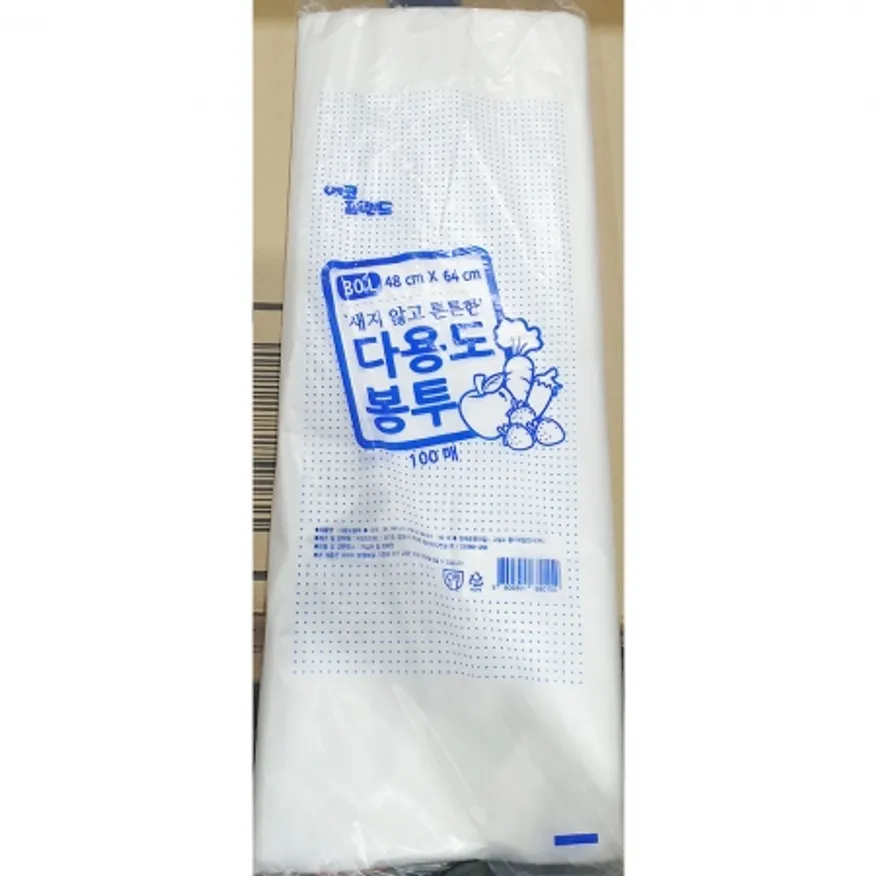 에코프랜드 다용도봉투 흰색 30리터 48x64cm 100매 분리수거 비닐봉투 이미지