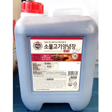 소불고기양념(백설 10kg) 대용량 식자재 식당 갈비 소스 양념