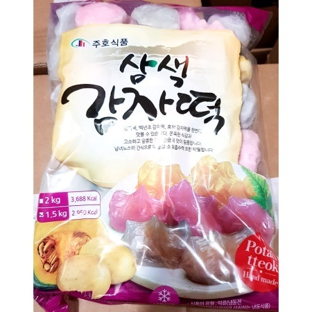 삼색 감자떡(주호 1.5kg) 업소용 찜통 깔개 찜망 한약망 육수망 - 최저가 사업자 식자재 | 식봄