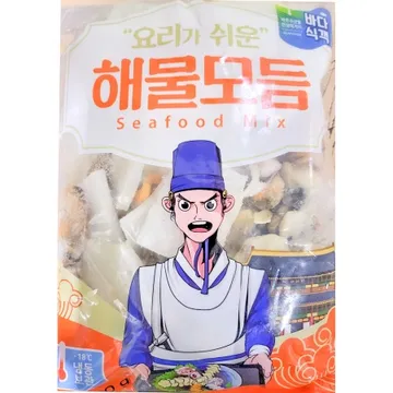 해물모둠 700g 업소 해물탕용 오징어 새우살 홍합살 바지락살