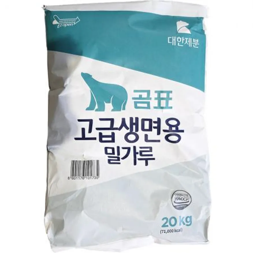 생면용 고급밀가루(곰표 20kg) 중력밀가루 1등급 밀 100% 이미지