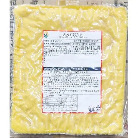 풍림푸드 계란지단 70g x10개입 700g X10 업소용 김밥용 지단 이미지