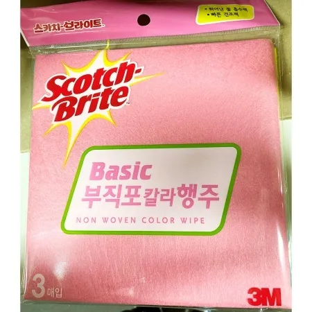 칼라행주(스카치 부직포 3P 30x30)X10개 이미지