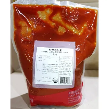 토마토소스( 삼조쎌텍 3kg) X4 업소용 파우치