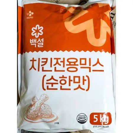 순한맛 치킨전용믹스(백설 5kg) 업소용 치킨파우더 튀김 가루
