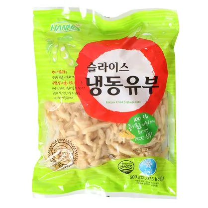 냉동 유부 슬라이스 500g 국수 우동 고명 업소용