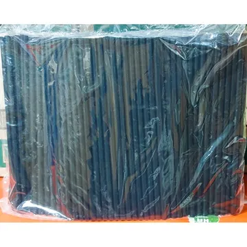 스트로우 일자형 검정 7mm x 21cm X10 일회용 빨대 카페용 테이크아웃용