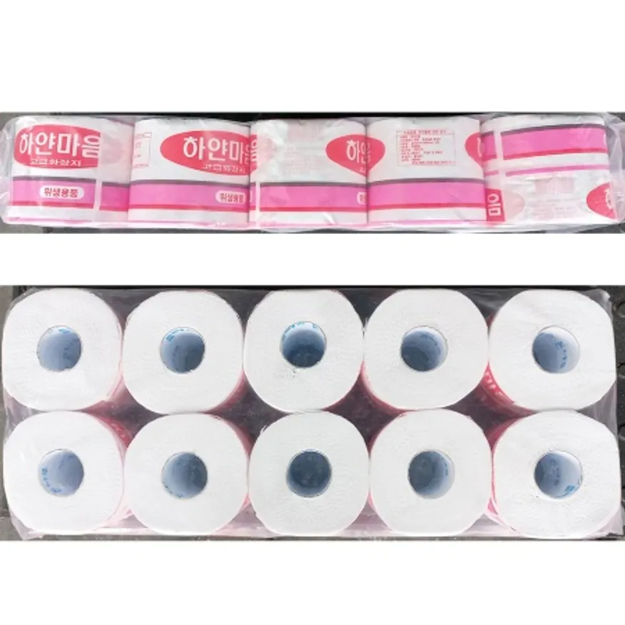 화장지(하얀마음 2겹 40m 10롤) 업소용 두루마리 롤 화장실 휴지 이미지