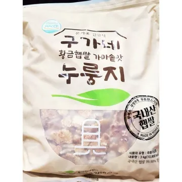 누룽지(쌀 구가네 3kg) 업소용 가마솥맛 끓여먹는 누릉지