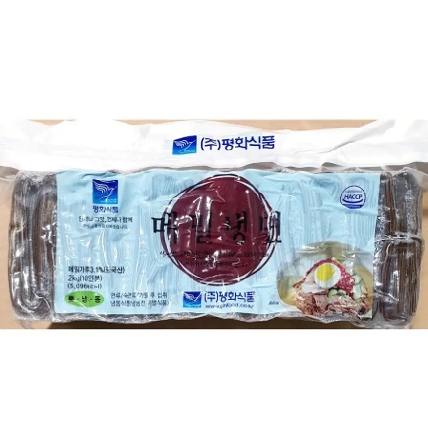 메밀냉면(평화 2kg) X7 업소용 냉동 모밀국수 메밀면 이미지