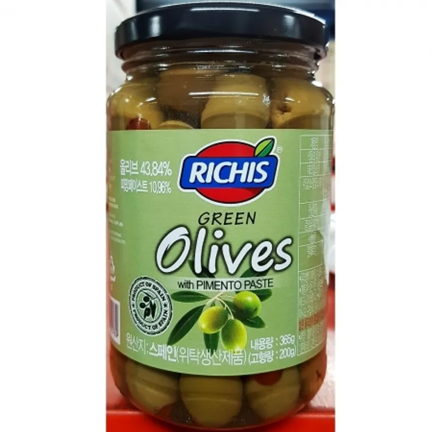 리치스 그린 올리브 360g 올리브병 절임 통조림 이미지