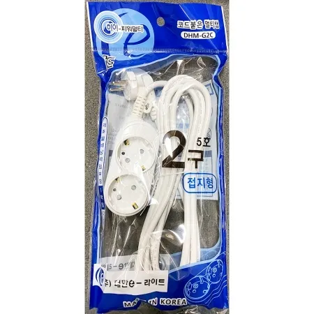 멀티탭 2구(대한 5호 4.5m)X30개 접지형 전선 코드 콘센트 10A 이미지