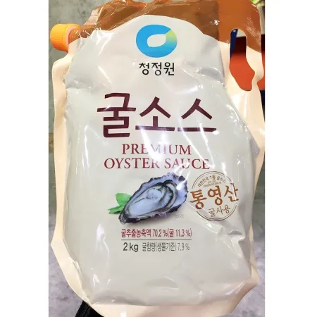 굴소스(대상 파우치팩 2kg) 업소용 오이스터 소스 청정원 중식 굴양념