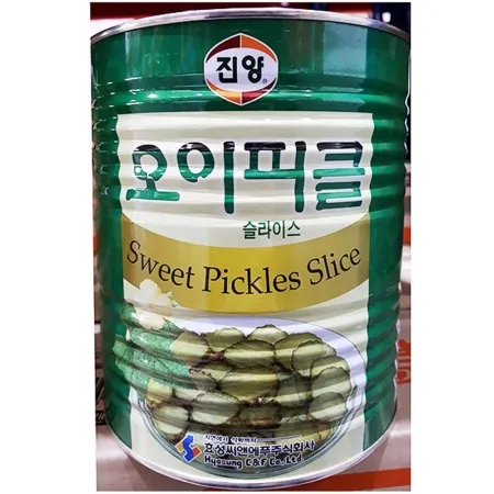 오이피클(진양 3kg)X6 업소용 절임 피클 슬라이스 통조림 이미지