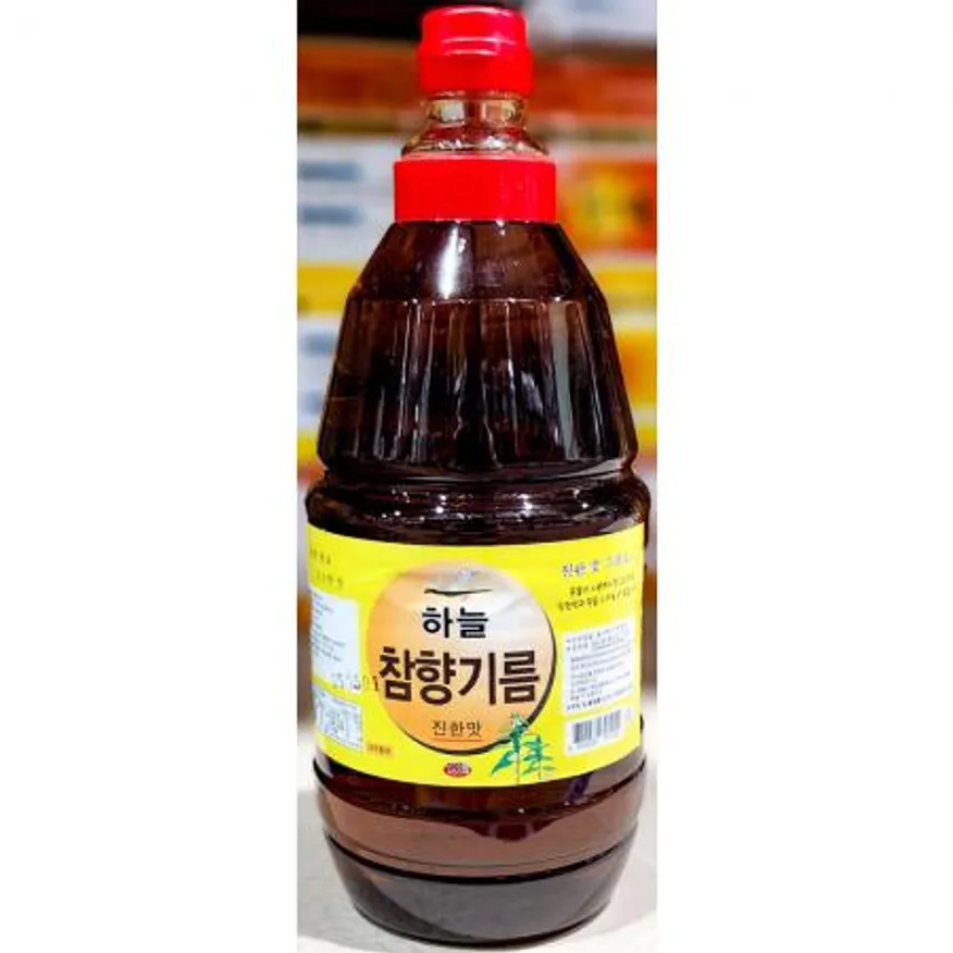 참향기름 하늘식품 업소용 참기름 1.8L X 12 이미지