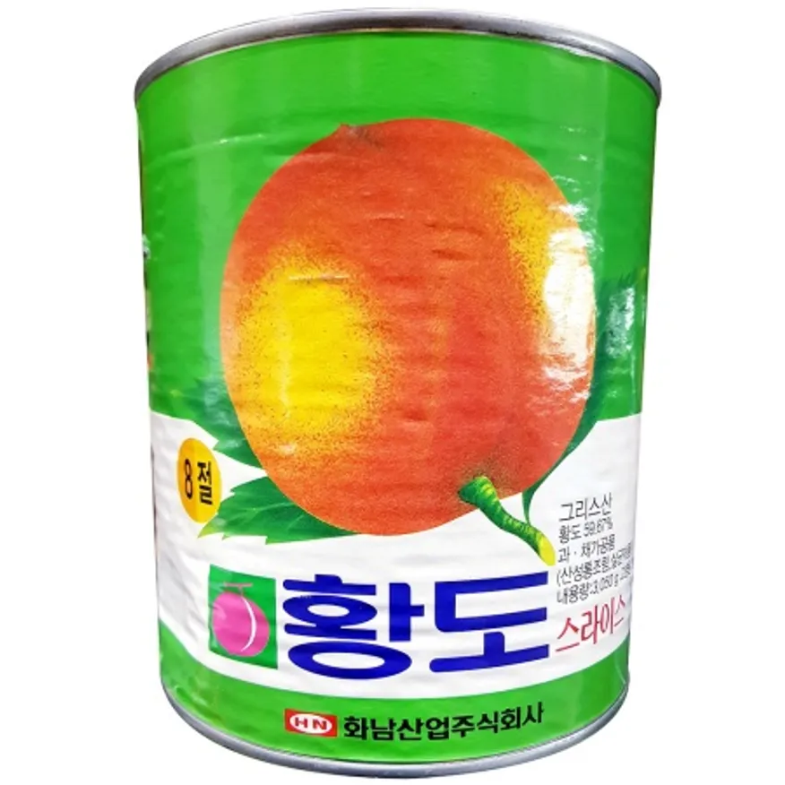 황도캔(슬 화남 3kg) 슬라이스 황도 복숭아 통조림 이미지