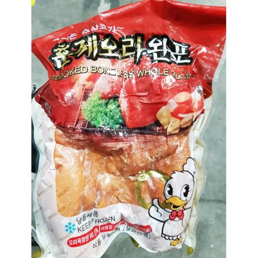 훈제오리(두리FNB 완포 900g) X10 업소용 냉동 훈제오리고기 이미지