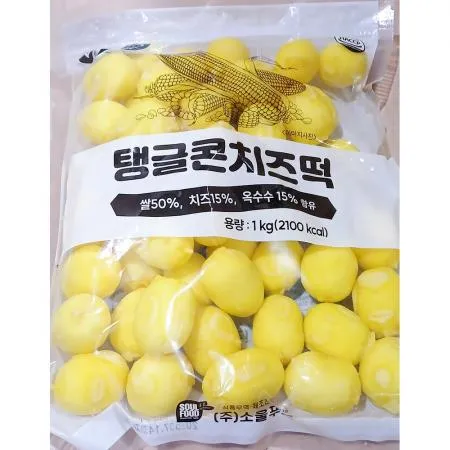탱글 콘치즈떡(소울마켓 냉동 18g x약56알 1kg) 업소용 치즈떡