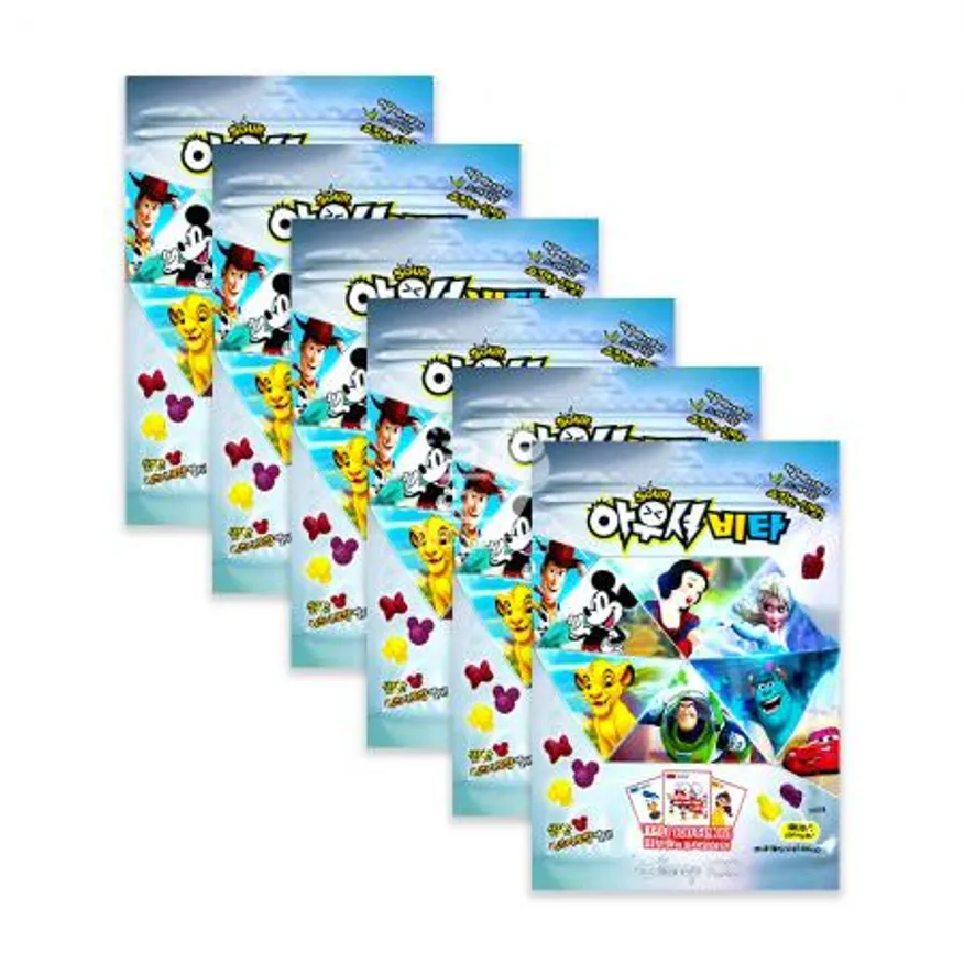 아우셔 비타 50g 6개 / 츄잉 비타민 띠부씰 이미지