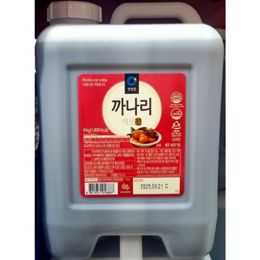 까나리액젓 청정원 업소용 액젓 9Kg 이미지