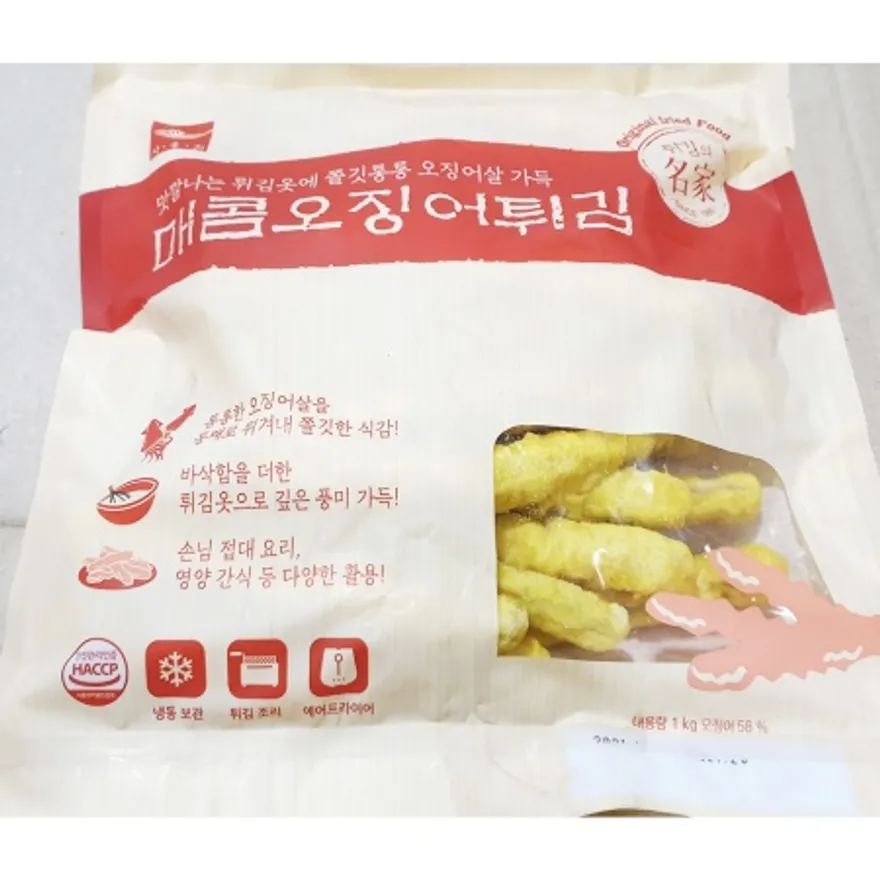 사옹원 매콤오징어튀김(1kg) 바삭 튀김옷 냉동 오징어튀김 이미지