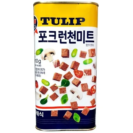 햄캔(튤립 런천미트 1.81kg)X3 업소용 포크 부대찌개햄 통조림 이미지