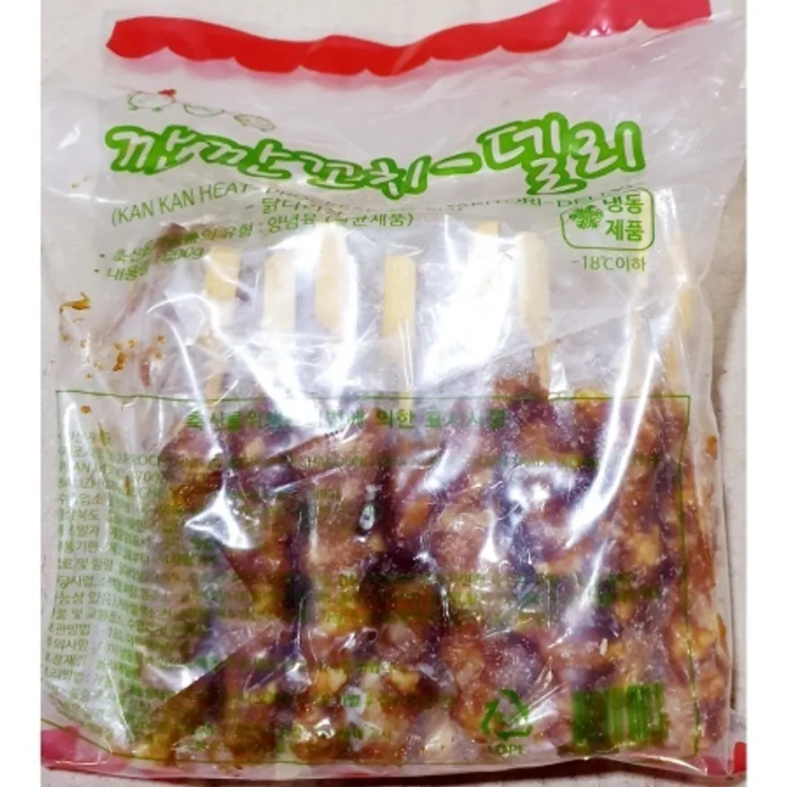 닭꼬치(깐깐 영해식품 20g x40) 닭다리살 양념육 이미지