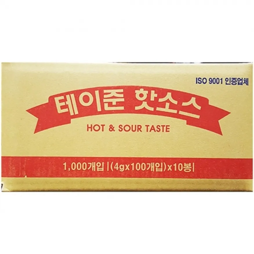 일회용 테이준핫소스 (태원 4gx100)X10 업소용 배달 소스 이미지