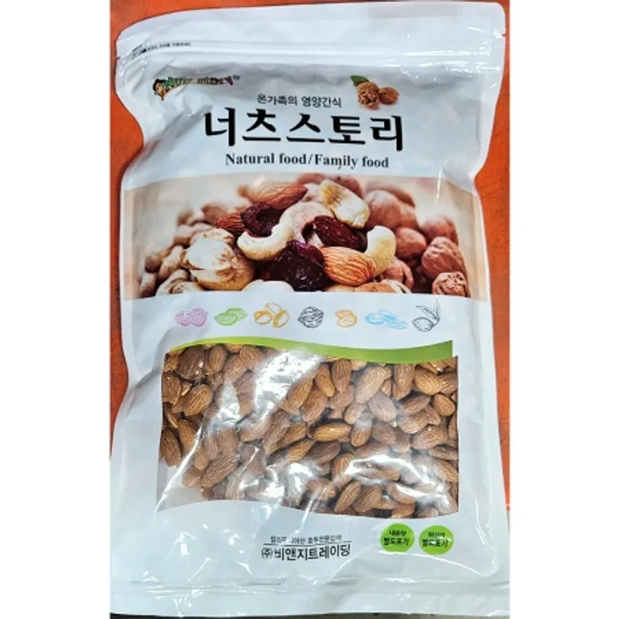 볶음아몬드(비앤지 1kg) 업소용 구운 아몬드 너츠스토리 이미지