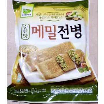 엄지식품 순한맛 메밀전병(120gx 10개 1.2kg) X8 업소용 냉동 전병