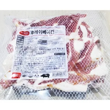 에쓰푸드 베이컨(2mm 1kg) 두꺼운 파지베이컨 업소용 식자재