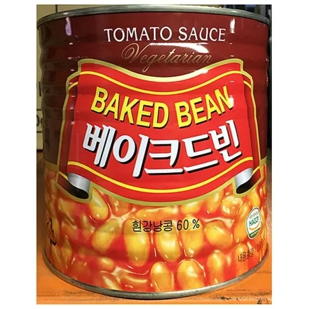 베이키드빈(삼아 2.6kg)X6 업소용 부대찌게콩 흰강낭콩 통조림