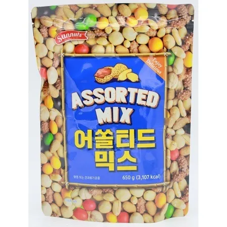 어쏠티드 피넛츠(650g) 업소용 믹스넛 혼합 땅콩 과자