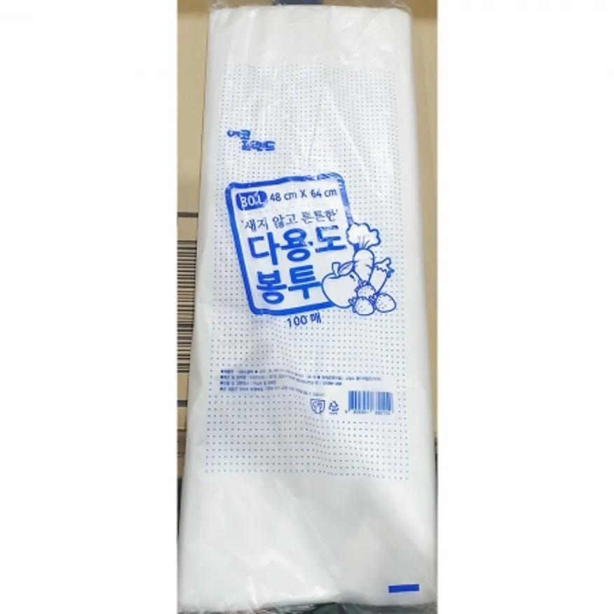 에코프랜드 다용도봉투 흰색 30리터 48x64cm 100매 분리수거 비닐봉투 이미지