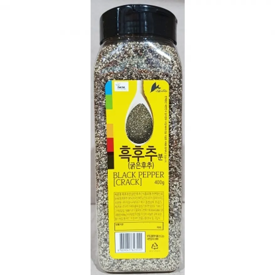 굵은 흑후추(이슬나라 400g) 업소용 후춧가루 후추가루 분말 이미지