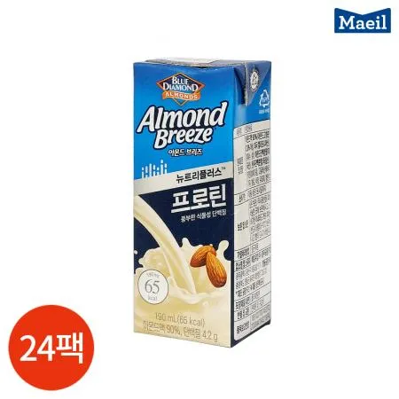 아몬드 브리즈 프로틴 190ml x 24개 업소용