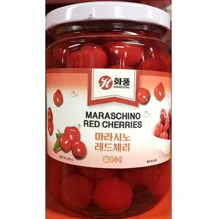 화풍 적체리 무꼭지 380g 업소용 레드체리 절임 유리병