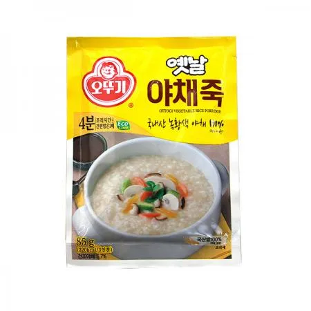 오뚜기 야채죽 85gX10개 즉석 간편 조리 식품 파우치