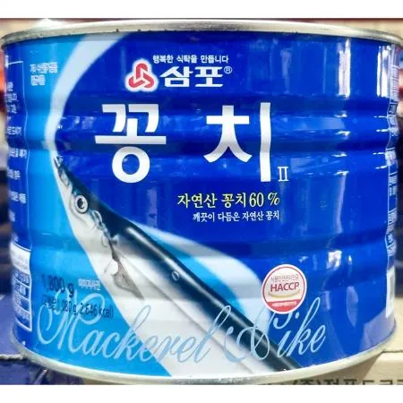꽁치캔 삼포 업소용 꽁치 통조림 1.8Kg X 6