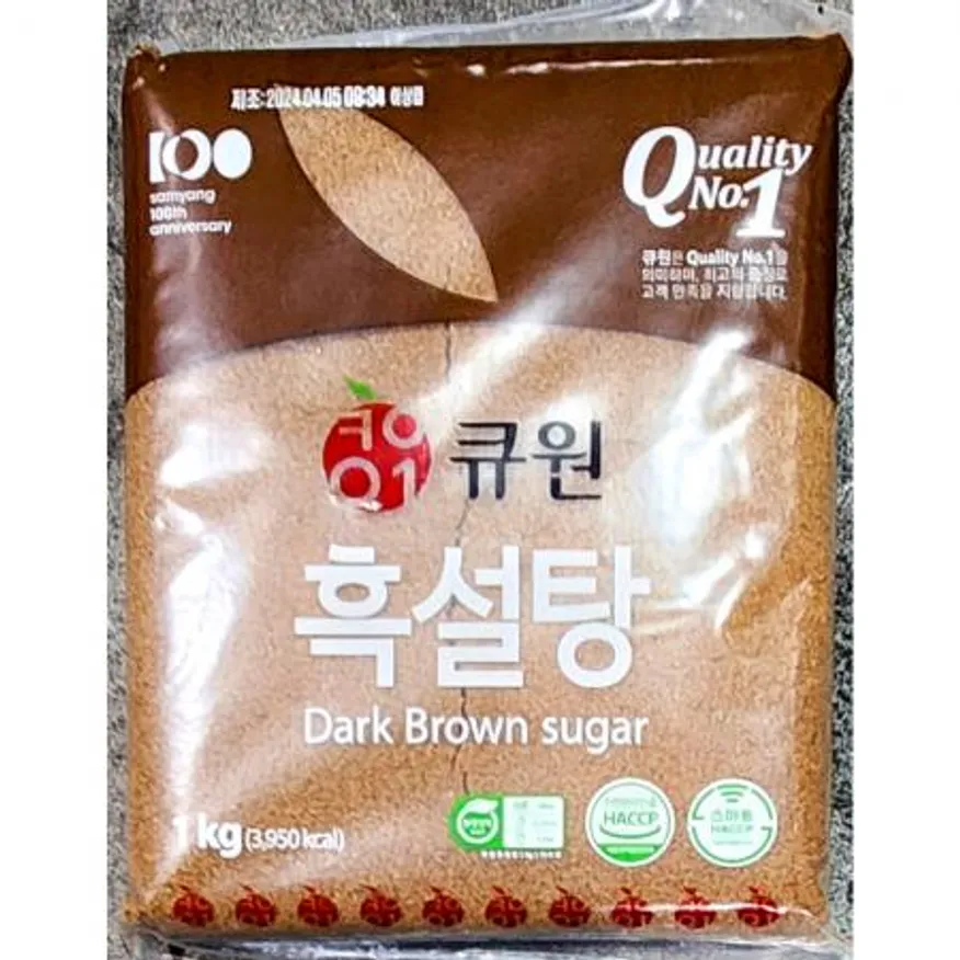 흑설탕 큐원 업소용 갈색 설탕 1Kg X 16 이미지