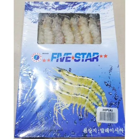 통새우(바나메이 30미 구이용 500g) 냉동새우 흰다리새우 이미지