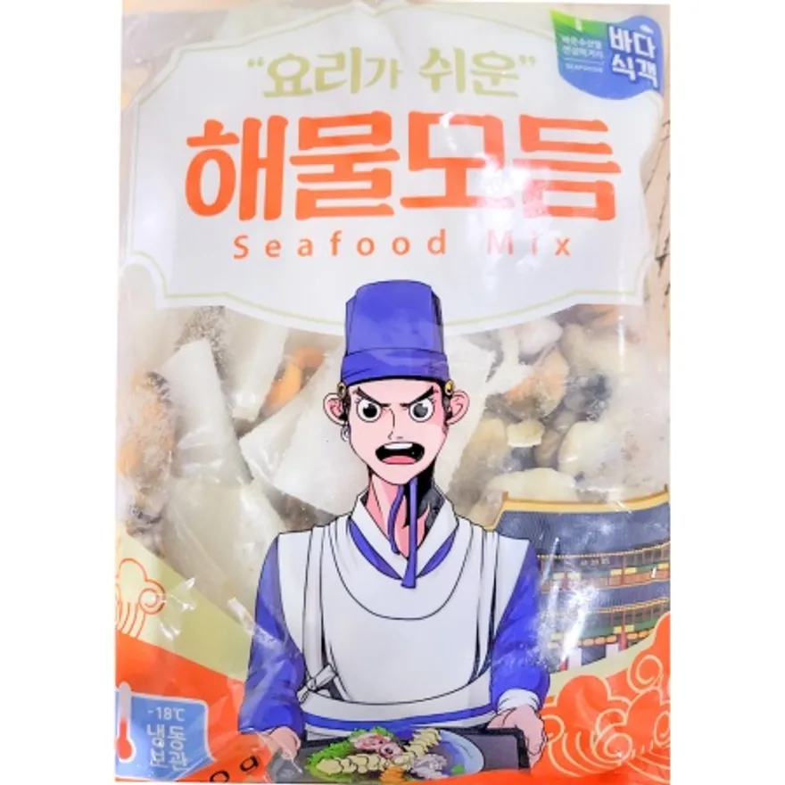 해물모둠 700g 업소 해물탕용 오징어 새우살 홍합살 바지락살 이미지