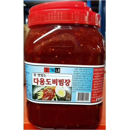 강가네 냉면 비빔장 3kgX4 업소용 다용도 양념 쫄면장 소스