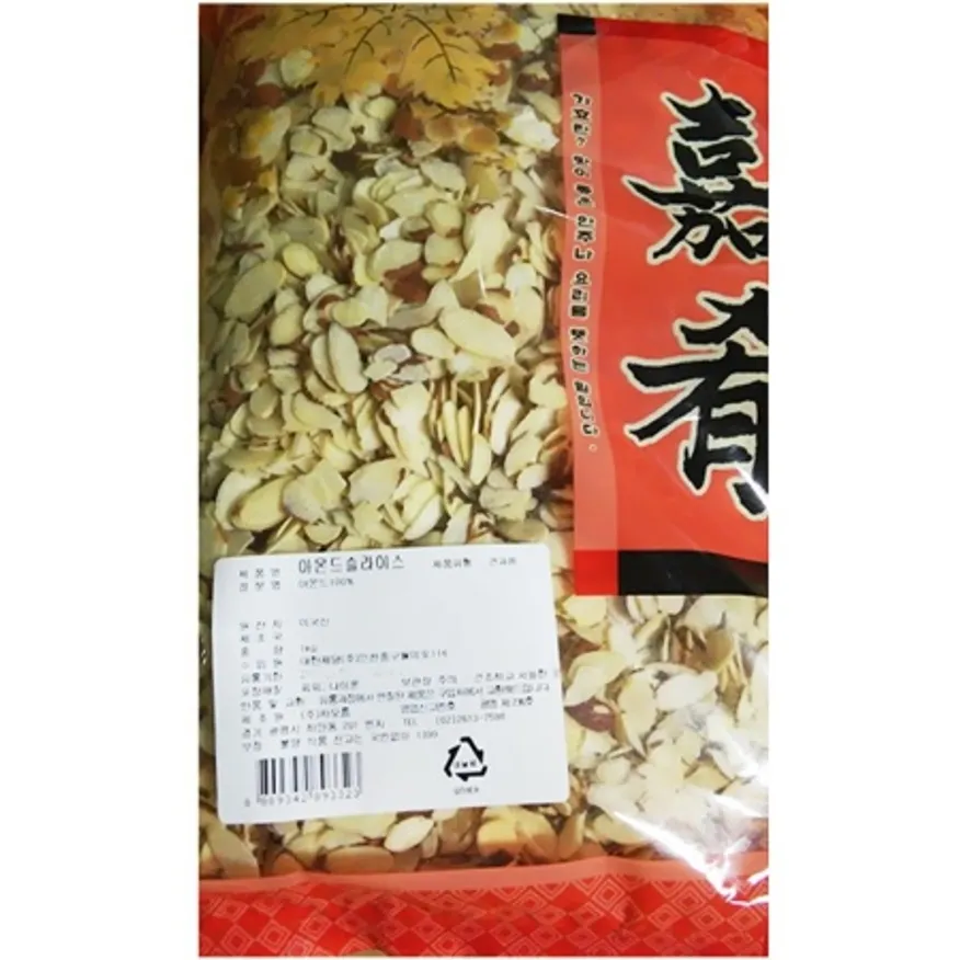 슬라이스 아몬드(차오름 1kg)X10 업소용 구운 볶은 견과류 이미지