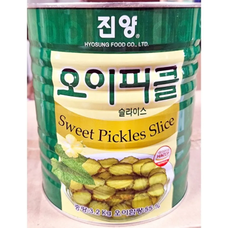오이피클(진양 3kg) 업소용 절임 피클 슬라이스 통조림 이미지