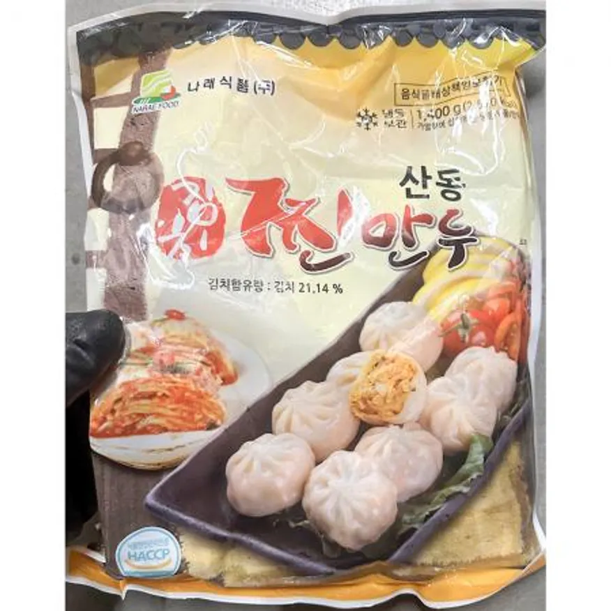 김치 찐만두(산동 냉동 1.4kg) 업소용 만두 이미지