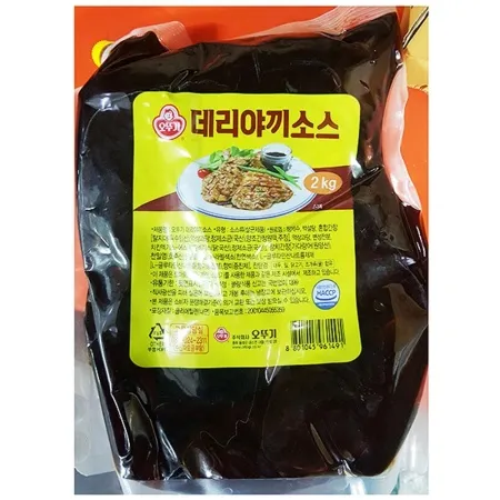 데리야끼소스(오뚜기 2kg)X6 파우치 액상 소스 꼬치 양념 식당용
