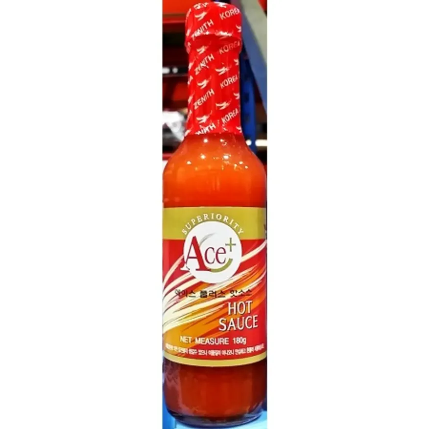 에이스플러스 핫소스 180g X24 업소용 매운맛 유리병 액상소스 이미지