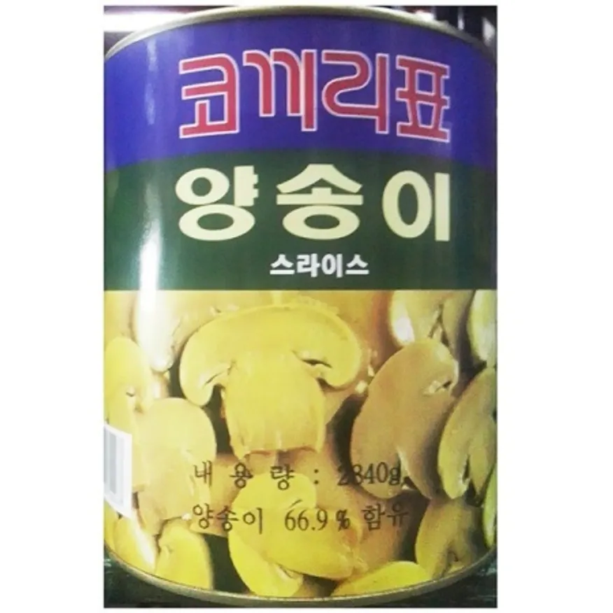 양송이캔(슬 명진 2.8kg) 슬라이스 버섯 통조림 이미지