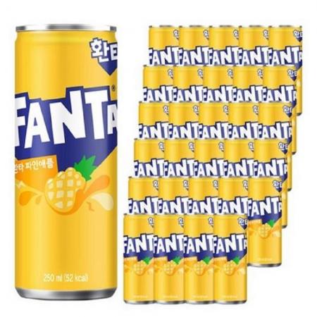 환타 파인애플 캔 250ml x 30개 업소용 탄산음료